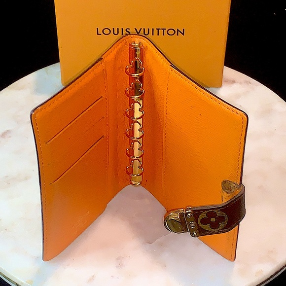 LOUIS VUITTON MONOGRAM AGENDA KOALA PM 2006 PLANNER ORANGE CROSS-GRAIN LEATHER - Picture 7 of 15